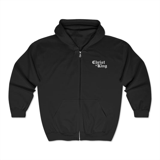 Black "CHRIST IS KING" Full Zip Hoodie