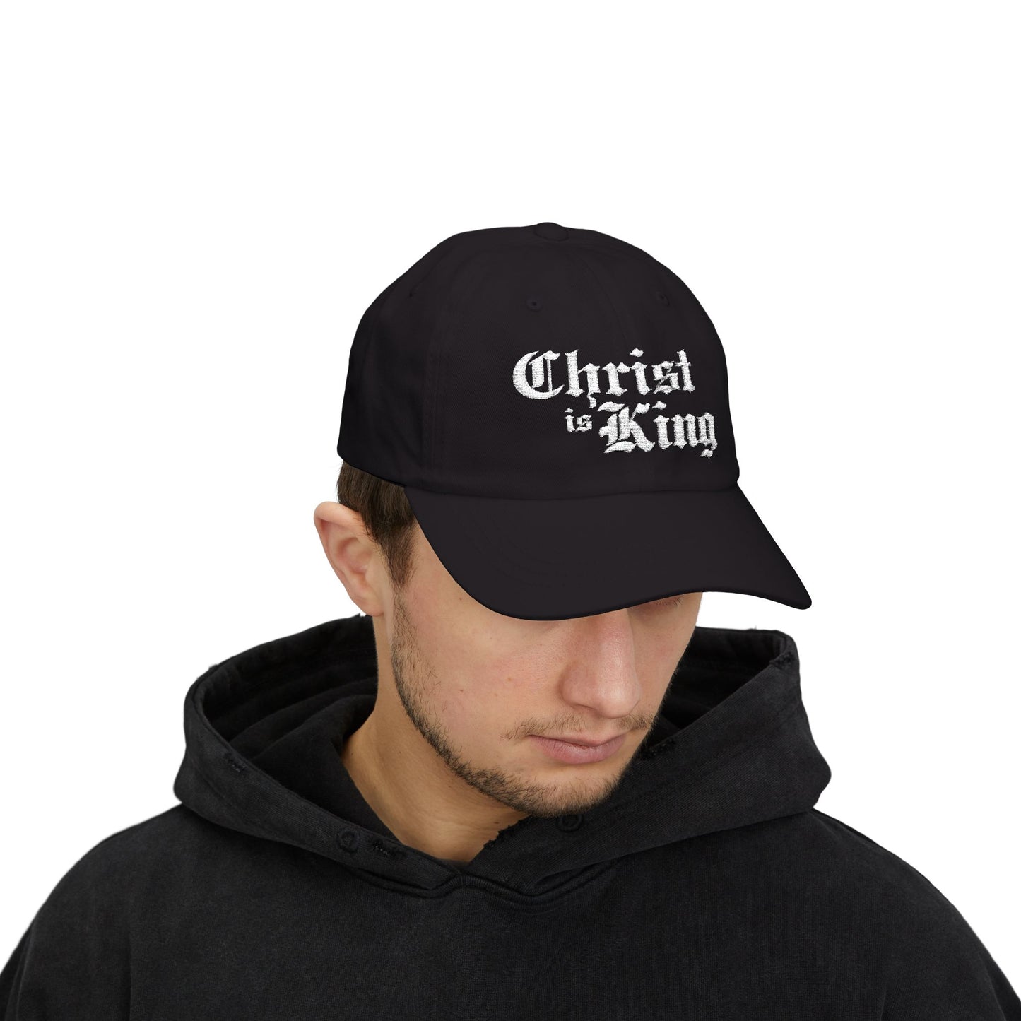 Black "CHRIST IS KING" Hat